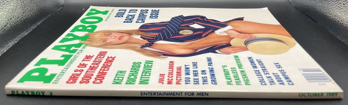 Playboy Magazine October 1989 Pamela Anderson Julie McCullough, Keith Richards