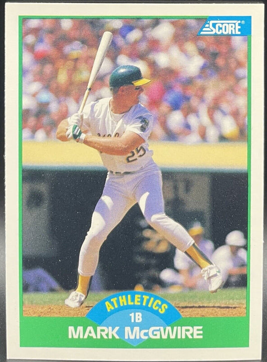 1989 Score Oakland Athletics Baseball Card #3 Mark McGwire