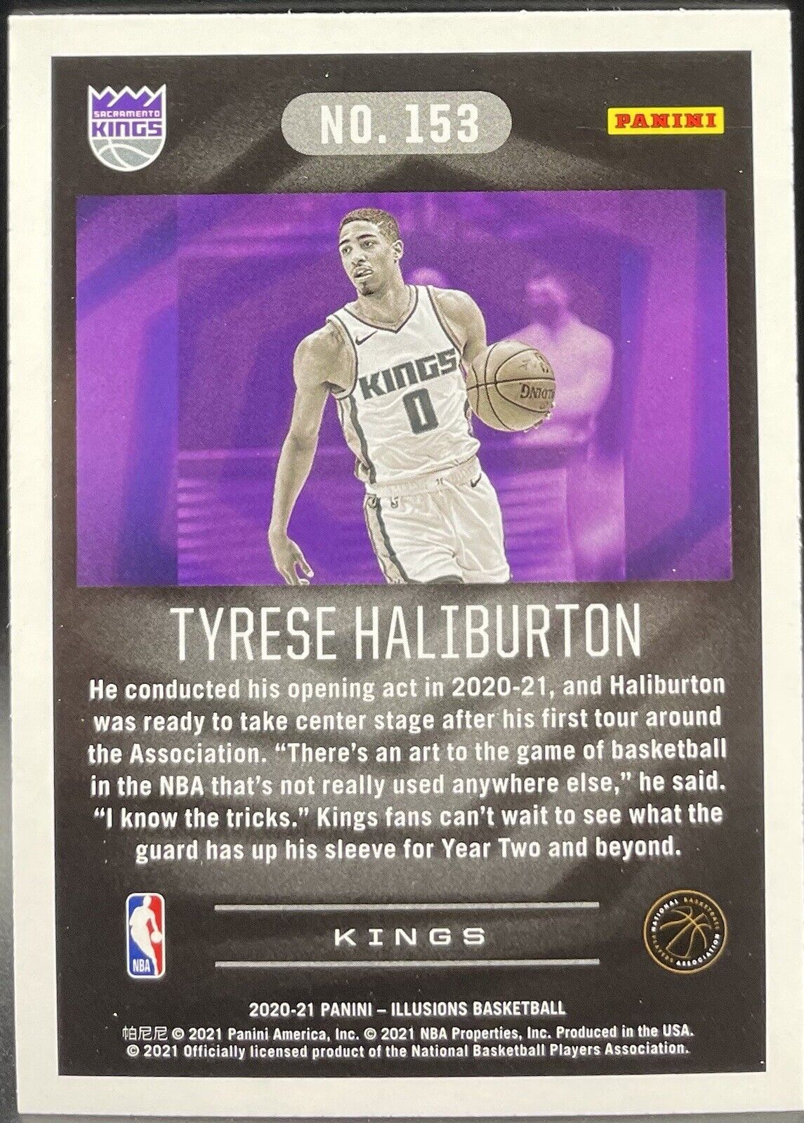 2020-21 Tyrese Haliburton RC #153 Panini Illusions Rookie - Pacers & Kings