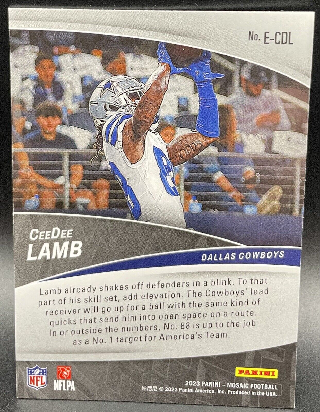 2023 Panini  Mosaic CEEDEE LAMB # E-COL Elevate Dallas Cowboys 🔥🏈💥🔥