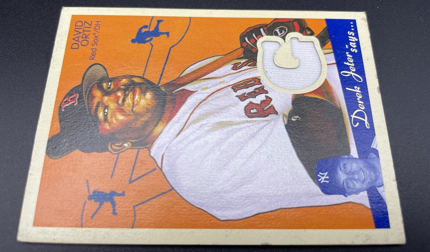 Derek Jeter “Says About David Ortiz” 2008 Upper Deck #M-DO Game Used Memorabilia