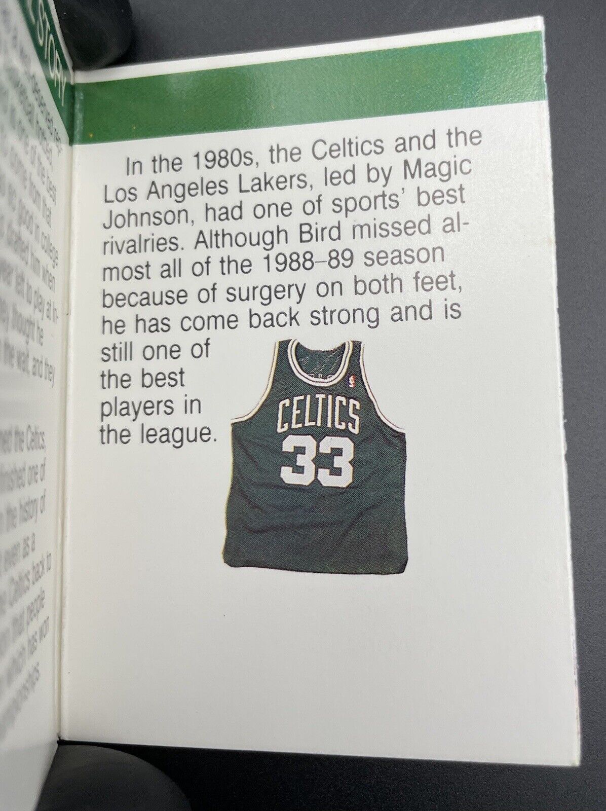 1990 NBA HOOPS Larry Bird #37 Collect A Book Boston Celtics RARE🔥