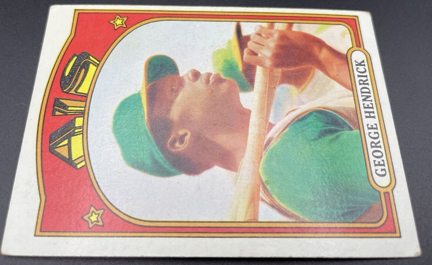 George Hendrick 1972 Topps #406 World Champions Oakland Athletics