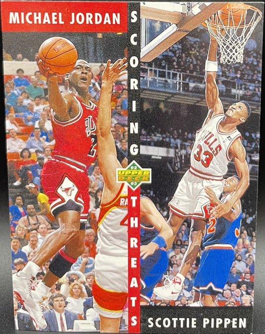 1992 Upper Deck #62 Michael Jordan / Scottie Pippen Scoring Threats Bulls🔥