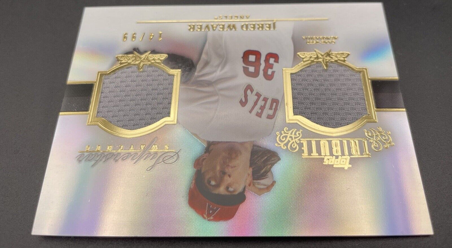 Jered Weaver 2013 Topp Tribute #SS-JW Dual Patch / 99 Los Angeles Angels