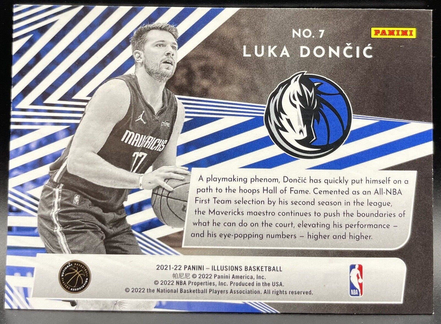 2021-22 Panini Illusions #7 Luka Doncic Chasing the Hall