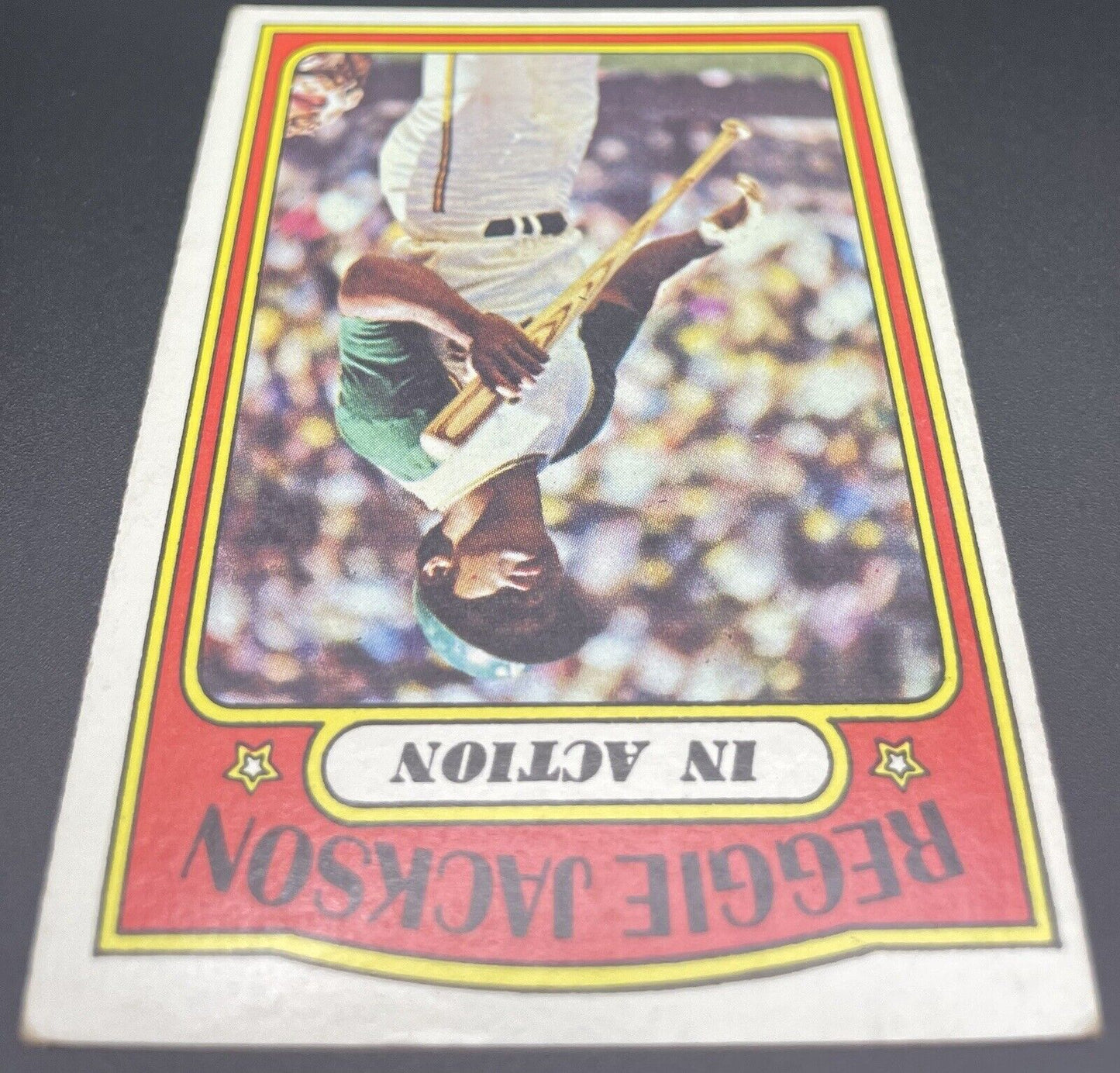 Reggie Jackson 1972 Topps #436 In Action Oakland Athletics