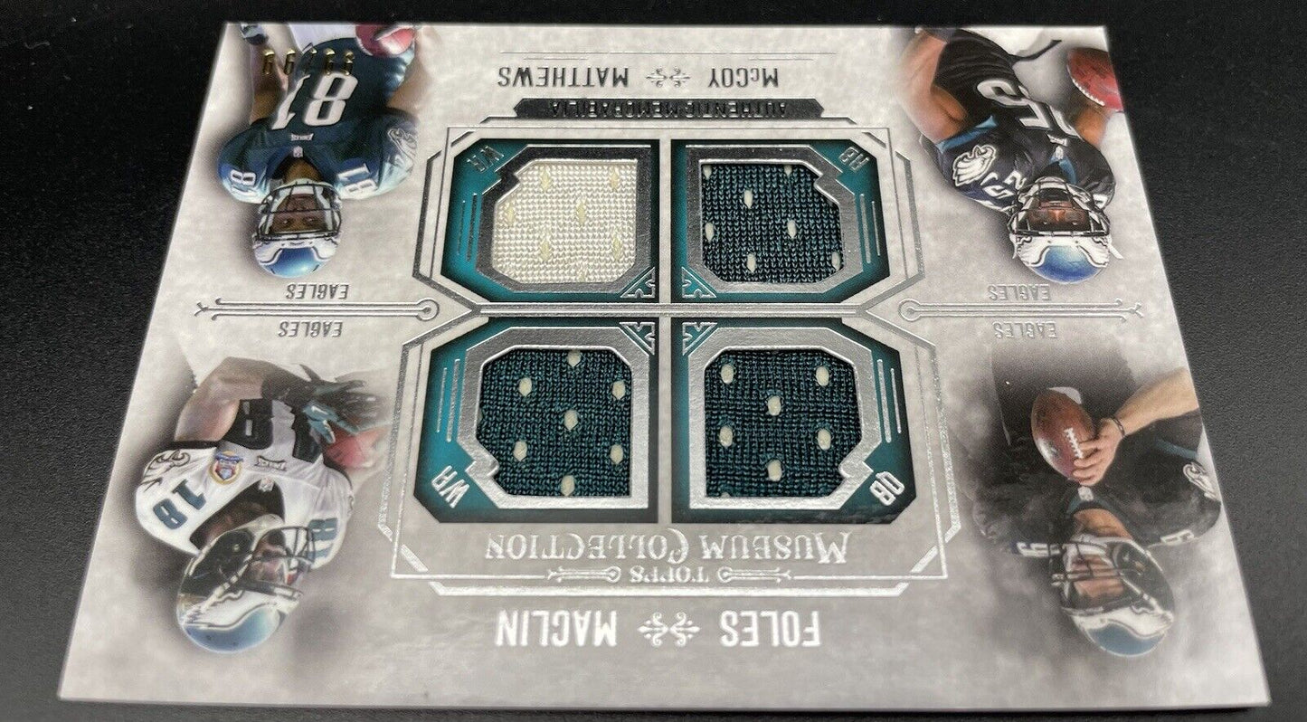 Nick Foles, LeSEAN McCoy, 2014 Topps Museum Collection #FPQR-FMMM PATCH, Eagles