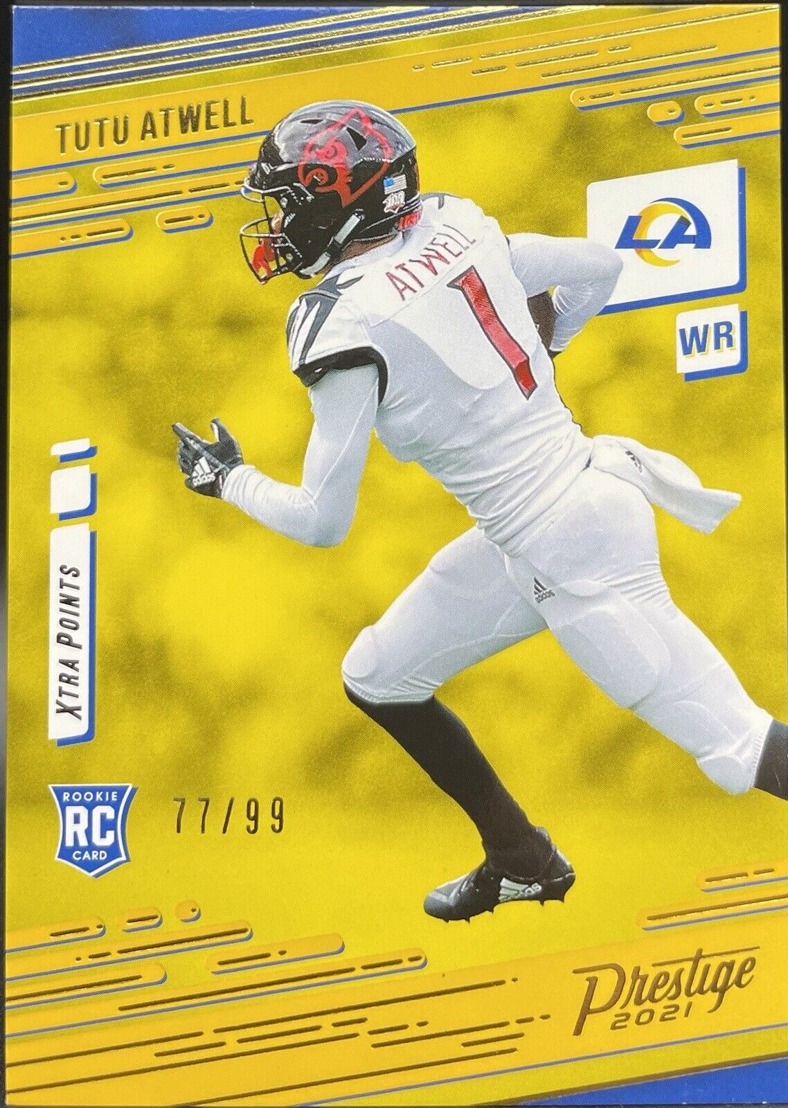 Tutu Swell 2021 Panini Prestige #222 RC / Xtra Points / Yellow  /99 Los Angeles