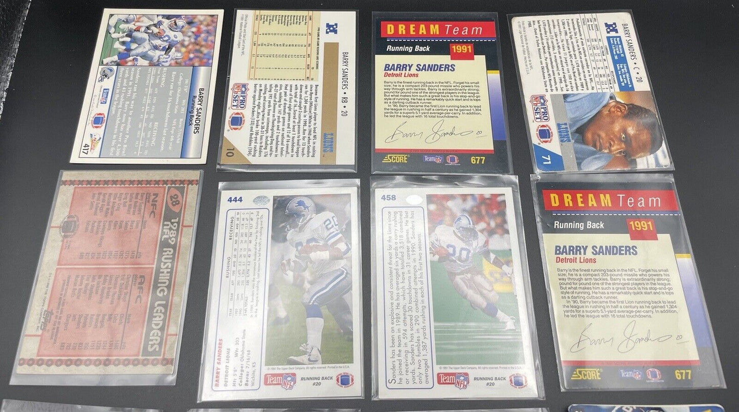 Barry Sanders 1990-1997 Upper Deck, Score, Pinnacle, Collect A Books, HOF...