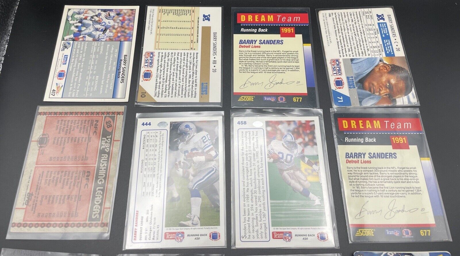 Barry Sanders 1990-1997 Upper Deck, Score, Pinnacle, Collect A Books, HOF...