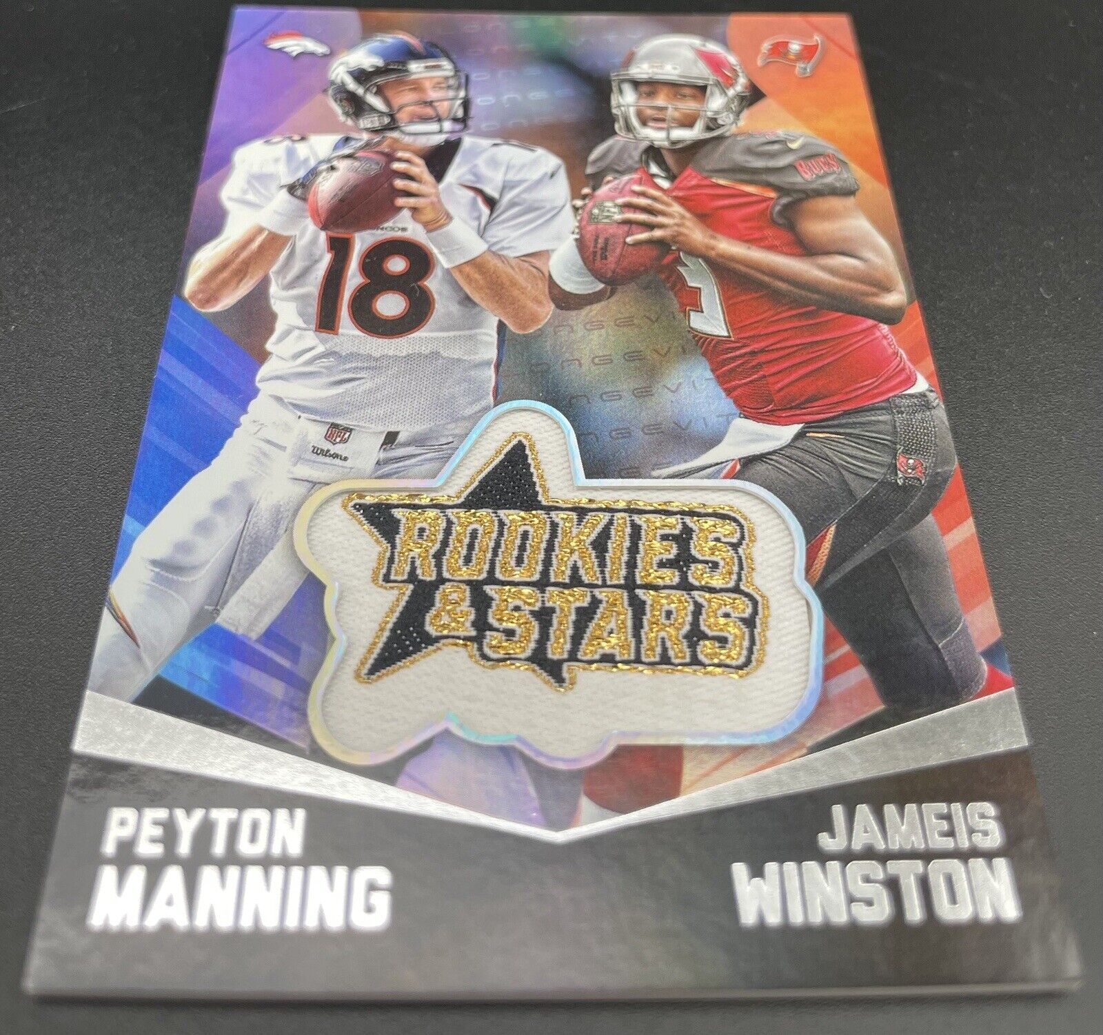 Peyton Manning / James Winston 2015 Panini Rookies #EP5 Patch / Rookies colts...