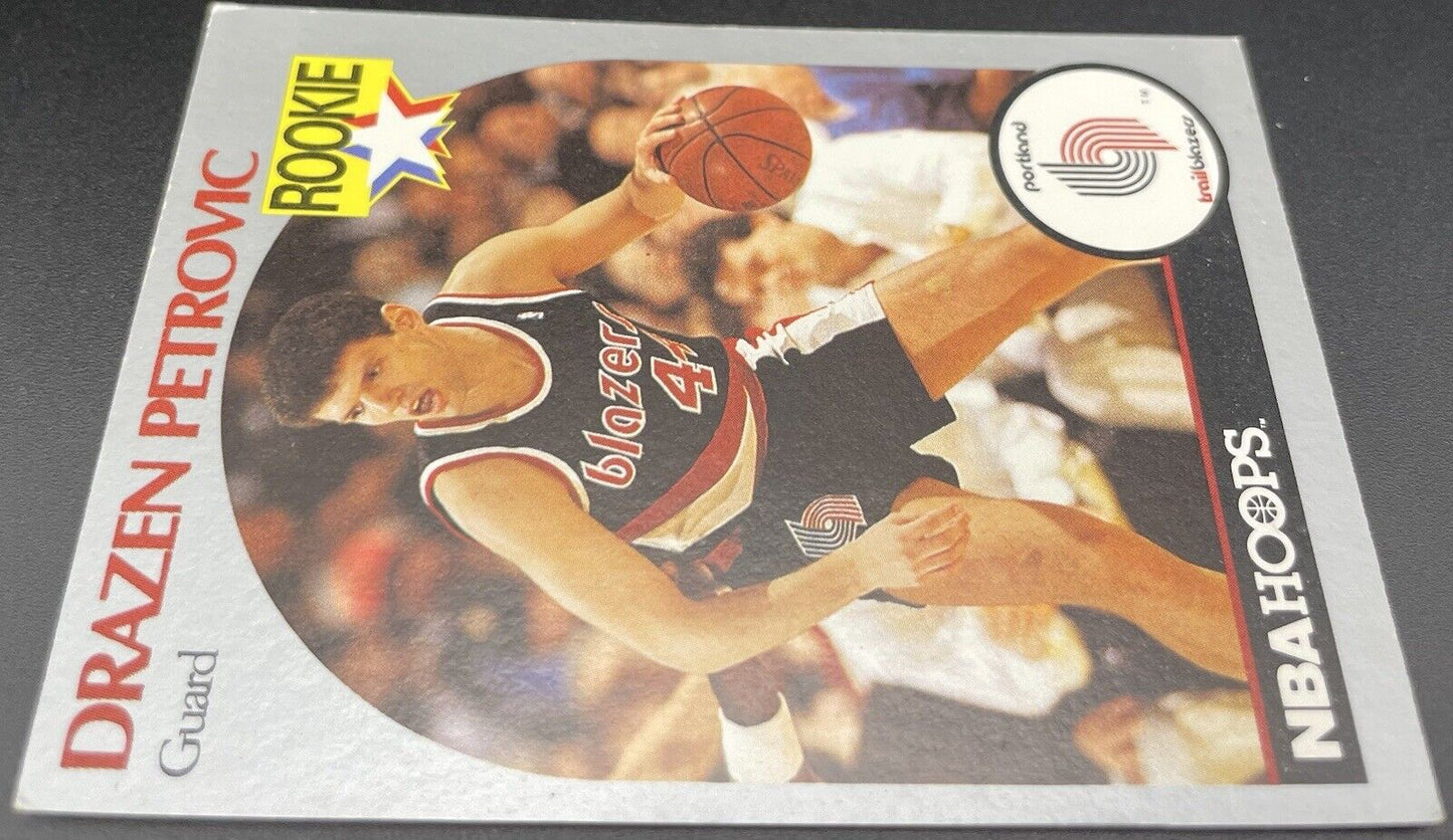 Drazen Petrovic 1990 NBA Hoops Rookie Silver #248 Portland Trail Blazers 