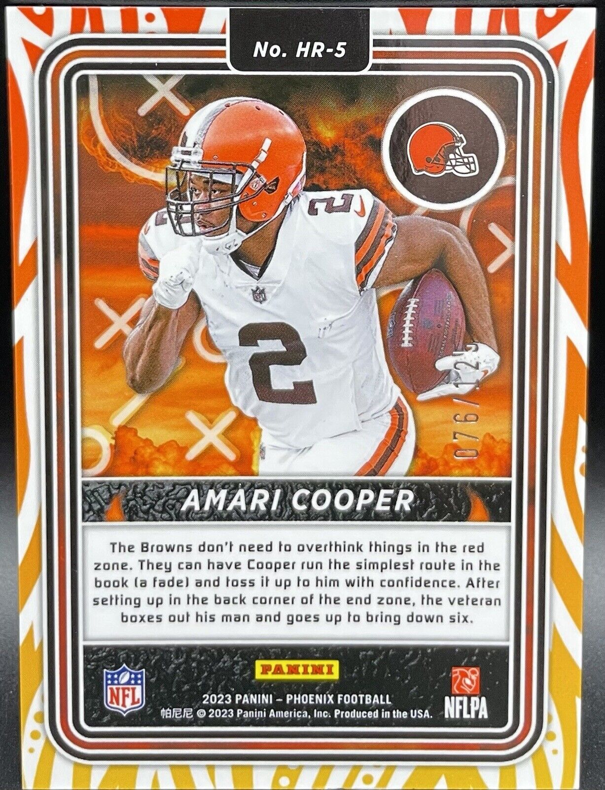 Amari Cooper  2023 Panini Phoenix #HR-5 Hot Routes Purple /125 Cleveland Browns