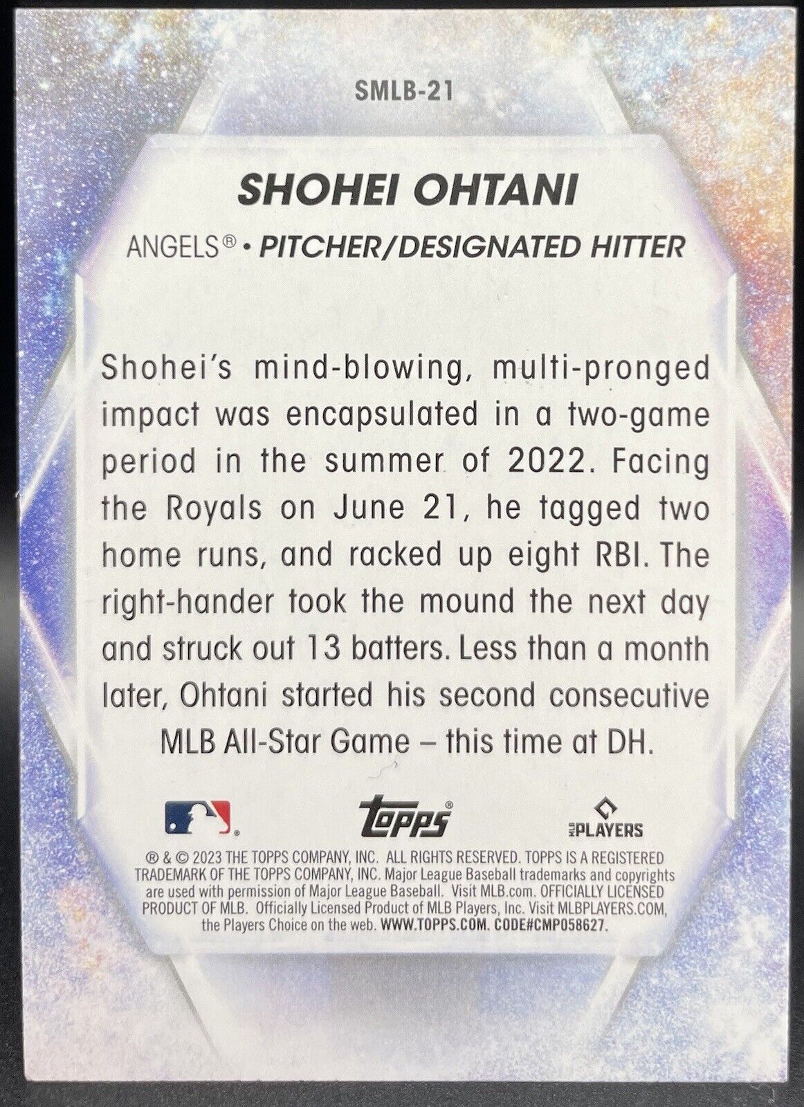 2023 TOPPS SERIES 1 SHOHEI OHTANI STARS OF MLB #SMLB-21 LOS ANGELES ANGELS