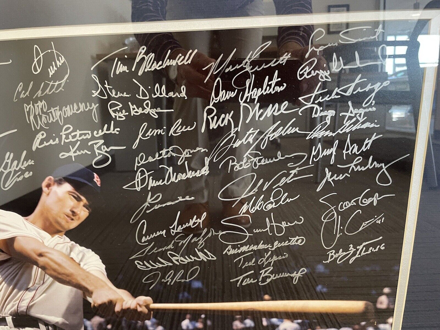 TED WILLIAMS  Picture Autographed By 45 Boston Red Sox Teammates COA Rare ⚾️