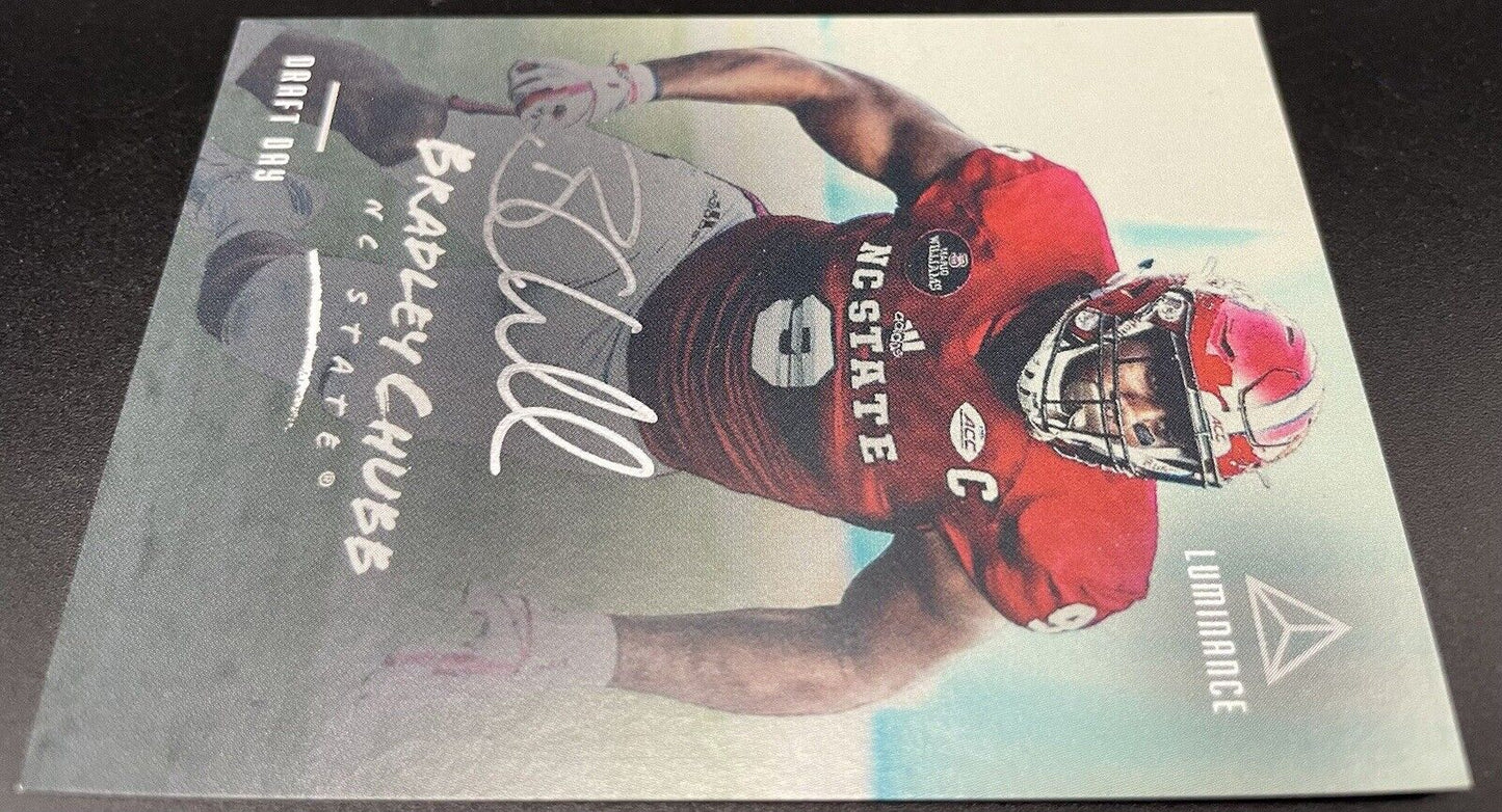 2018 Panini Luminance - Draft Day Signatures Silver #RI-17 Bradley Chubb (AU,...