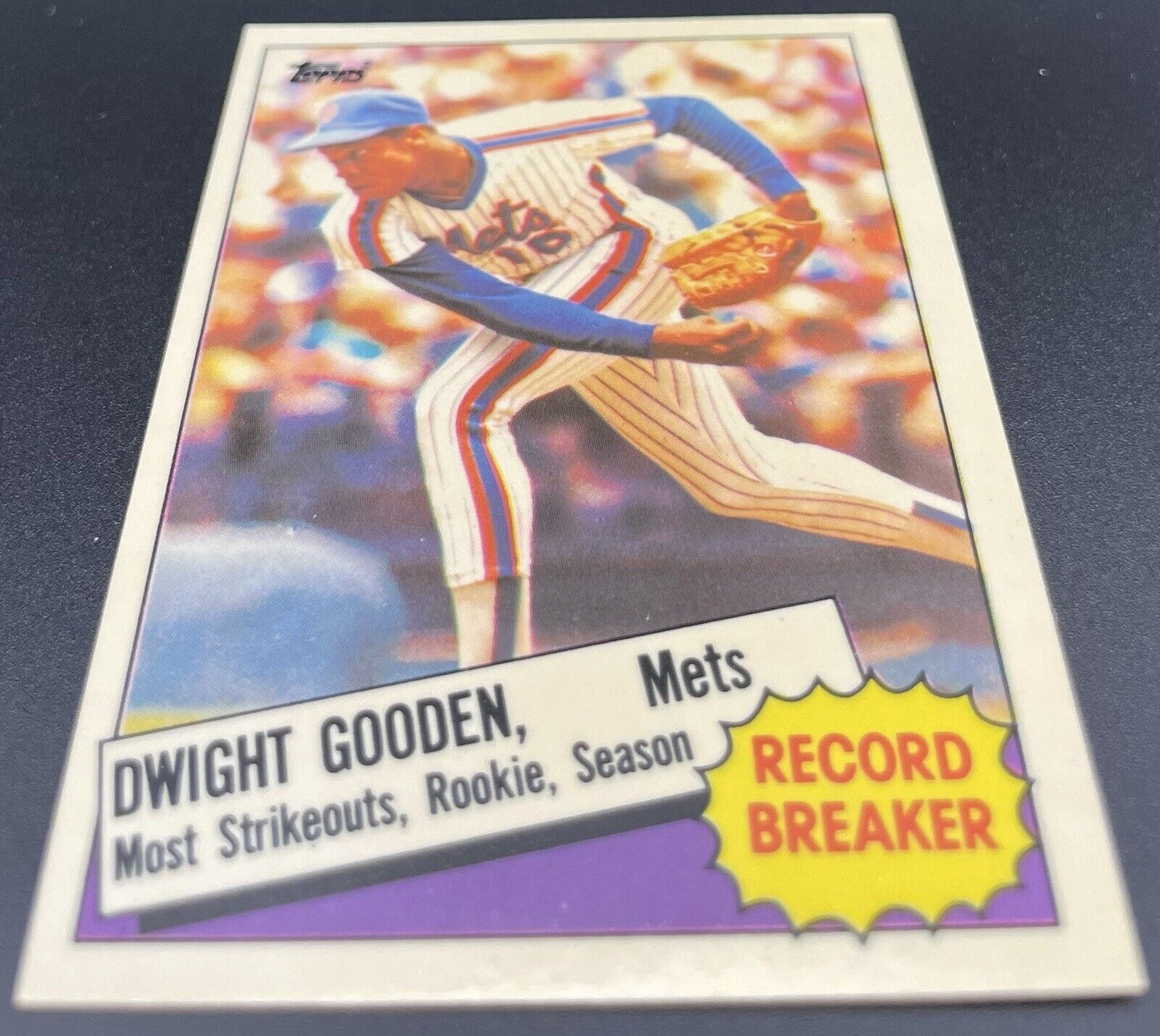 1985 Topps - Record Breaker Collector's Edition (Tiffany) #3 Dwight Gooden (RC)