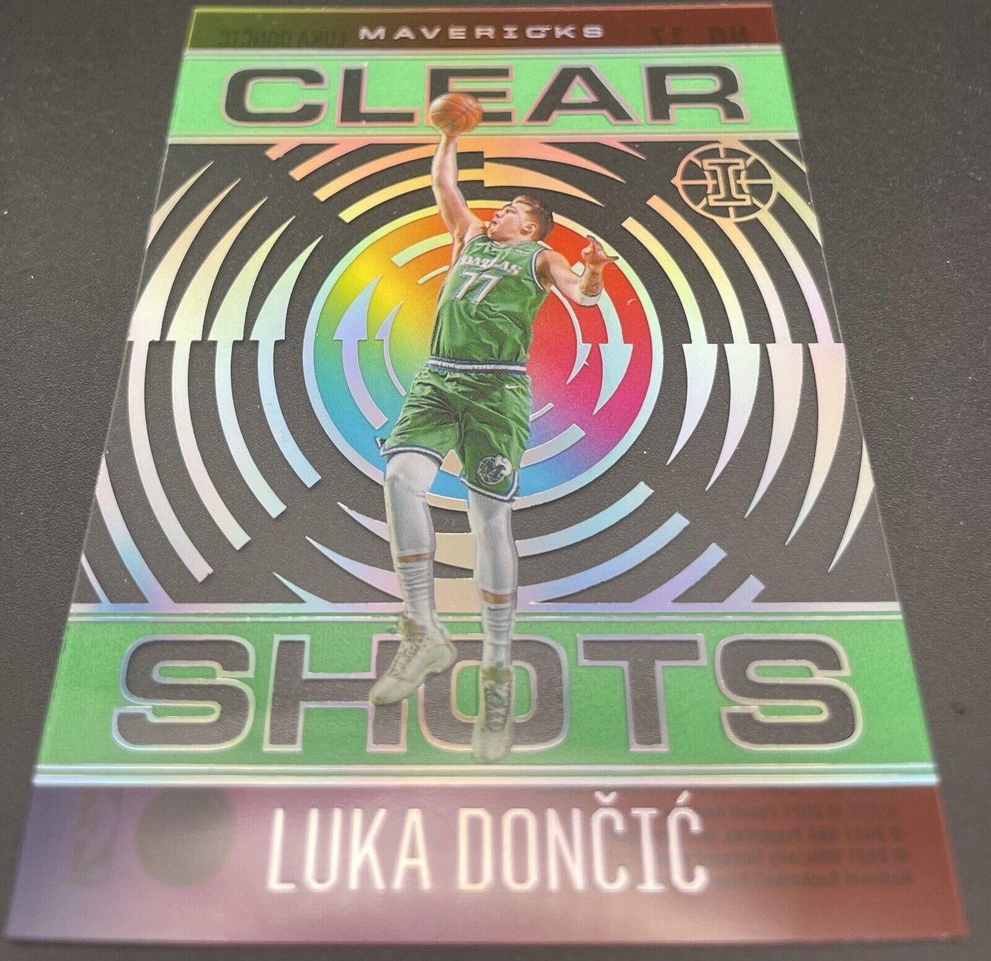 2020-21 Panini Illusions Clear Shots Luka Doncic Dallas Mavericks GREEN Parallel