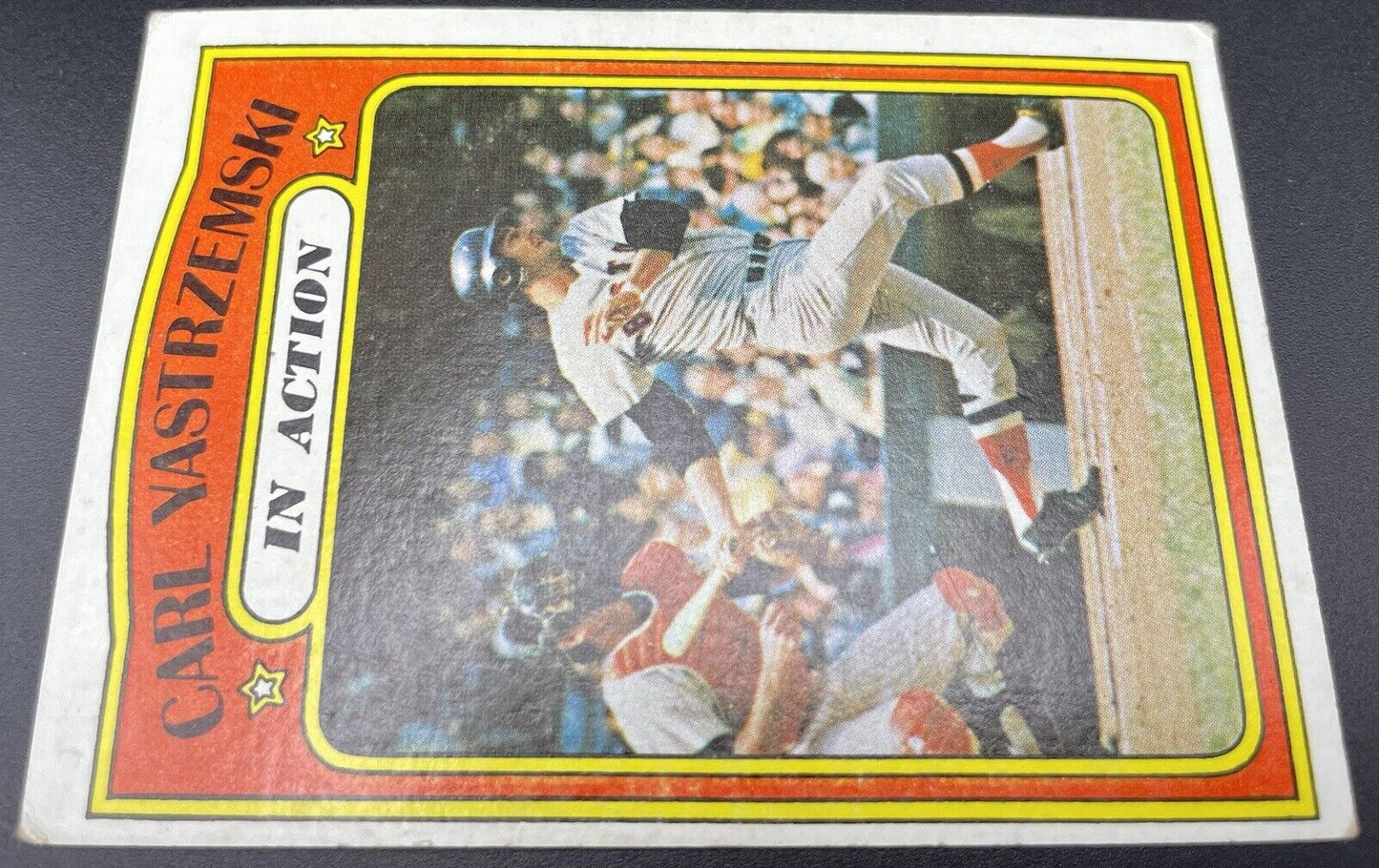 Carl Yastrzemski 1972 Topps #38  In Action Boston Red Sox