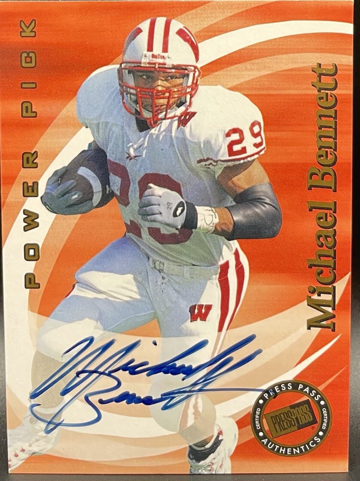 Michael Bennett Autograph 2001 Press Pass #046/250 Minnesota Vikings RC