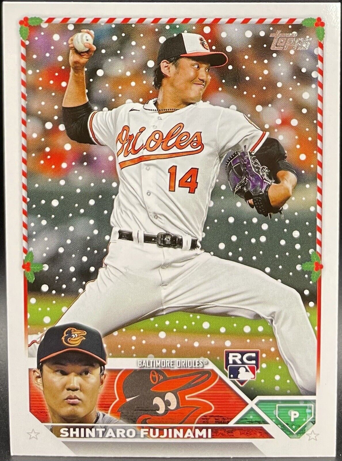 shintaro fujinami 2023 Topps #H41 Rookie Card Holiday Baltimore Orioles 