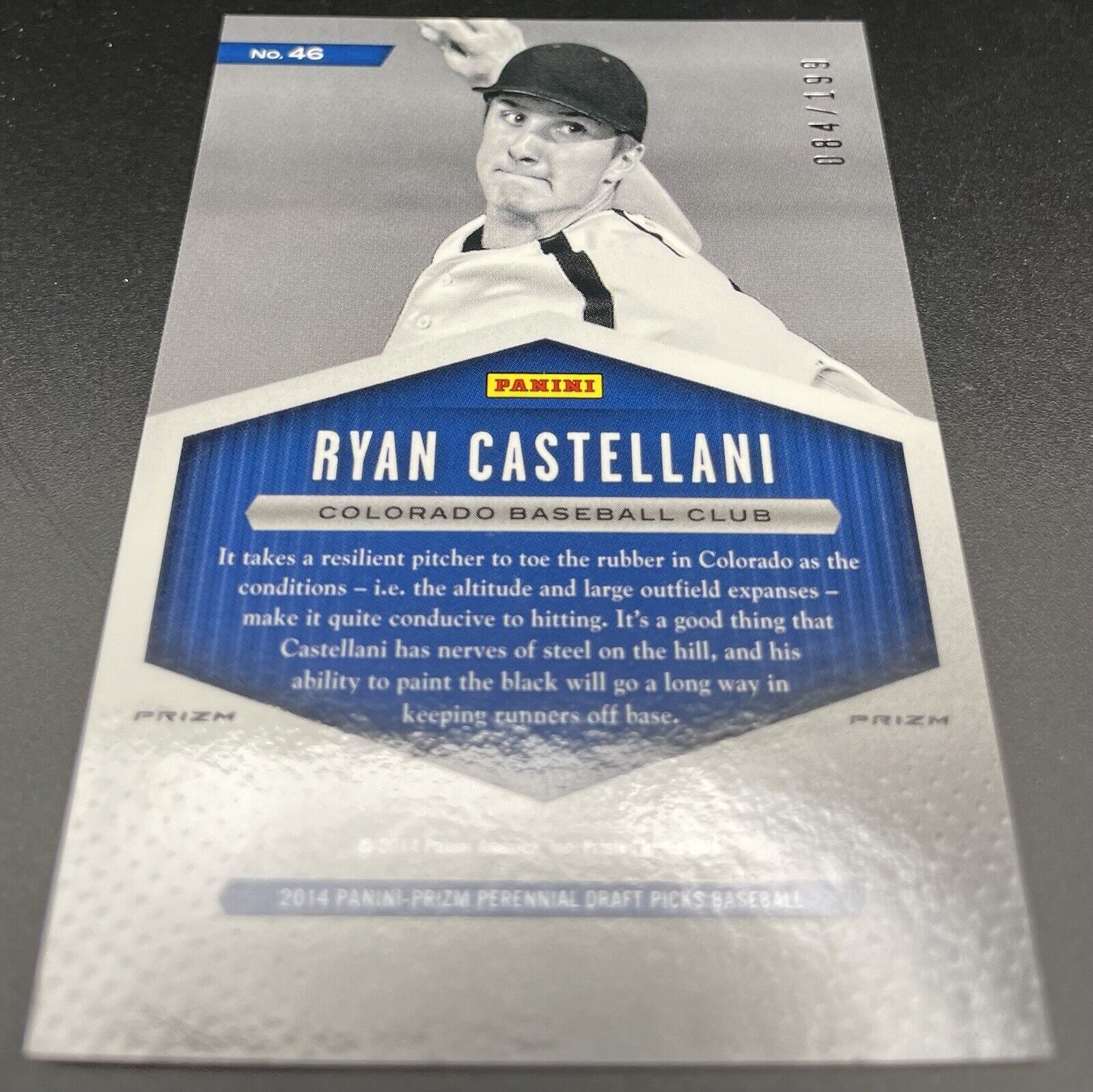 Ryan Castellani 2014 Panini Prizm #46 Draft Picks 084/199 Colorado Rockies