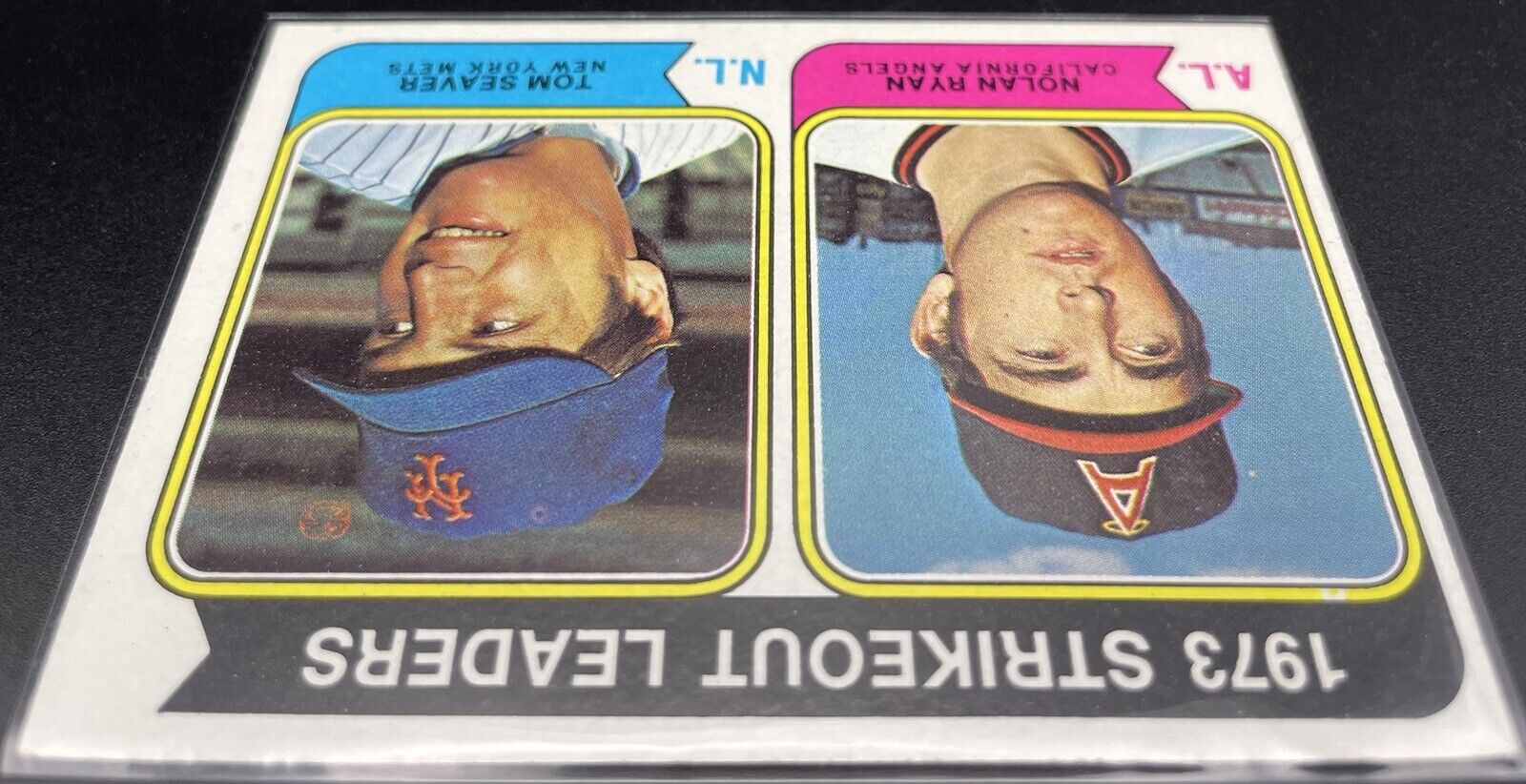 Nolan Ryan & Tom Seaver 1974 Topps #207 1973 Strikeout Leaders  HOF Inductees 