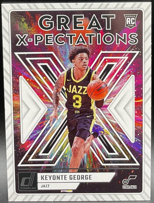 Keynote George 2023 Panini Donruss #17 Great X-pectation Rookie Card Utah Jazz 