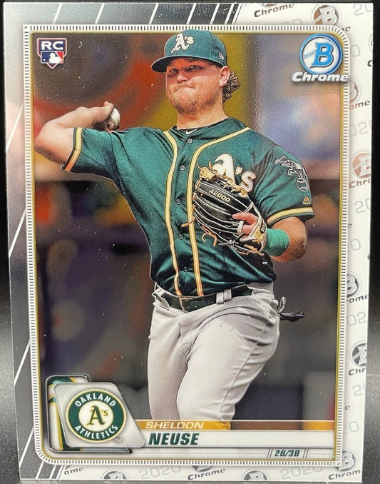 Sheldon Neuse 2020 Bowman Chrome RC #30 Oakland Athletics