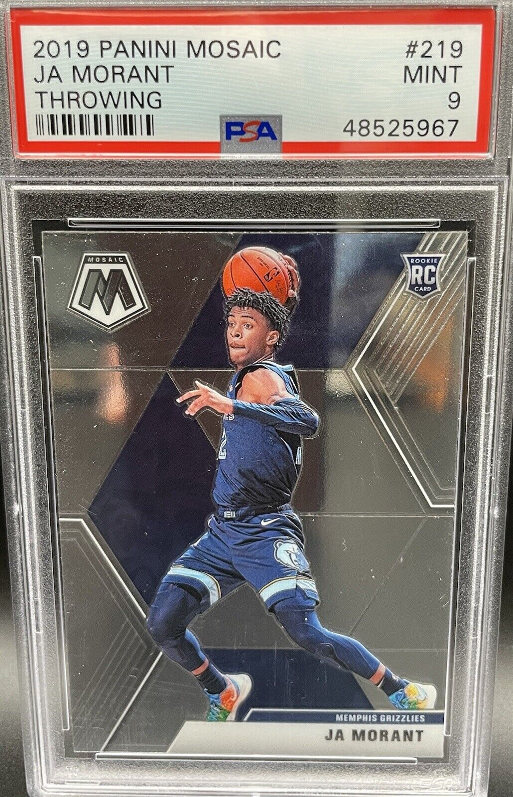 2019 Panini Mosaic JA MORANT #219 Rookie Card Memphis Grizzlies🔥￼ Throwing