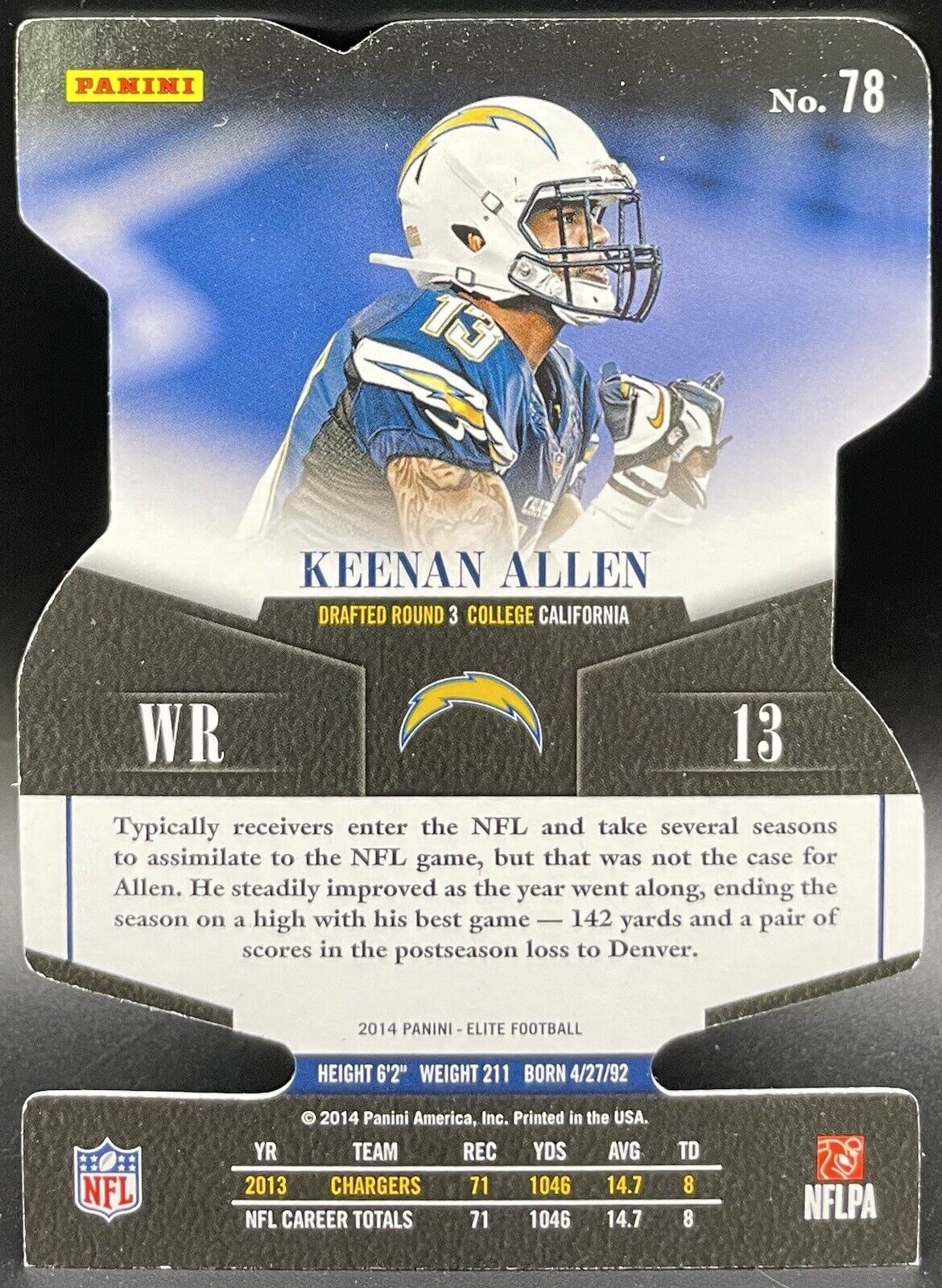 2014 Panini Elite Aspirations #78 Keenan Allen San Diego Chargers /87