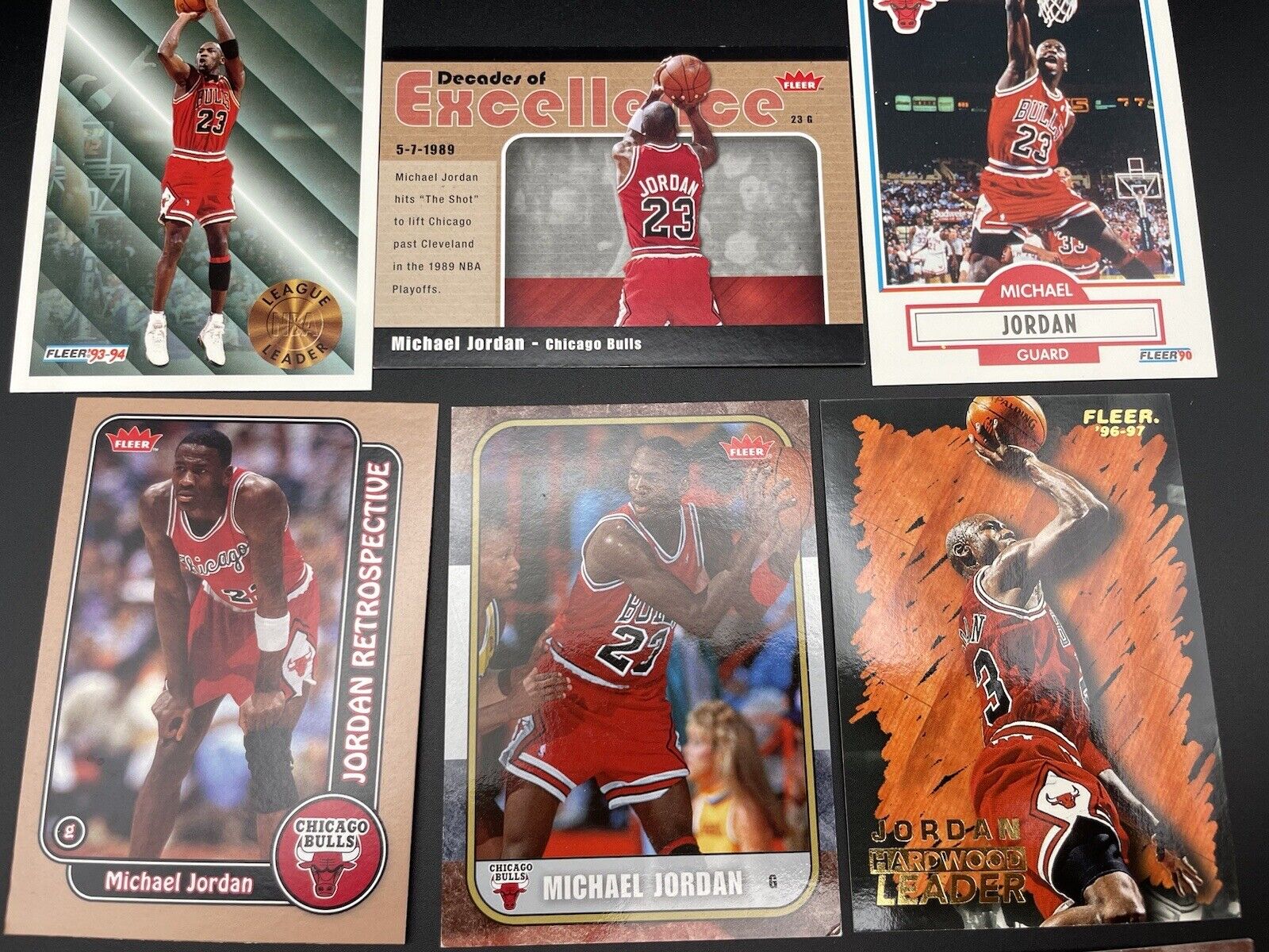 Michael Jordan 1990 - 2008 Fleer The Goat, Chicago Bulls HOF 9 Cards