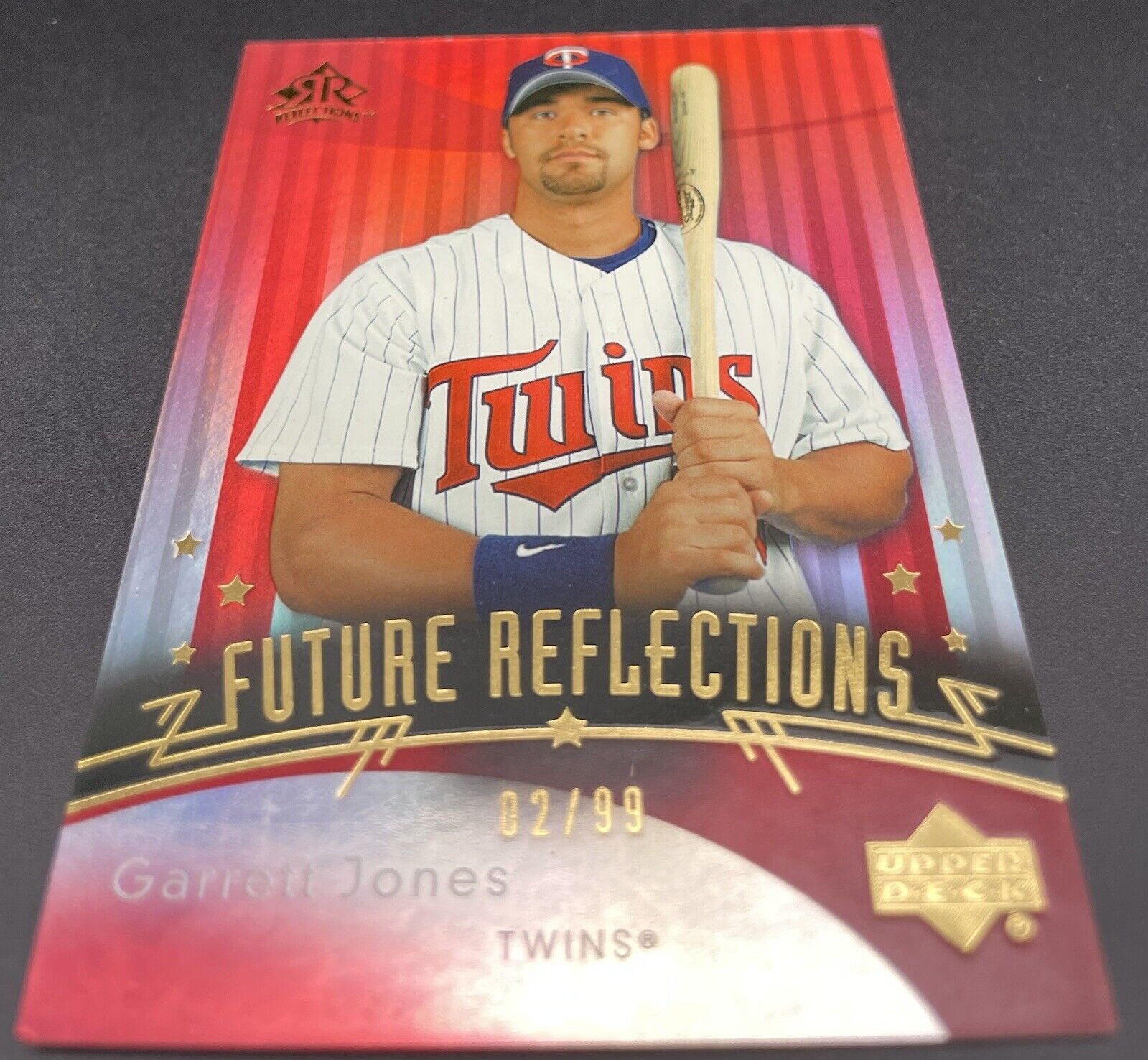 2005 Upper Deck Reflections - Future Reflections Red #227 Garrett Jones /99 (RC)