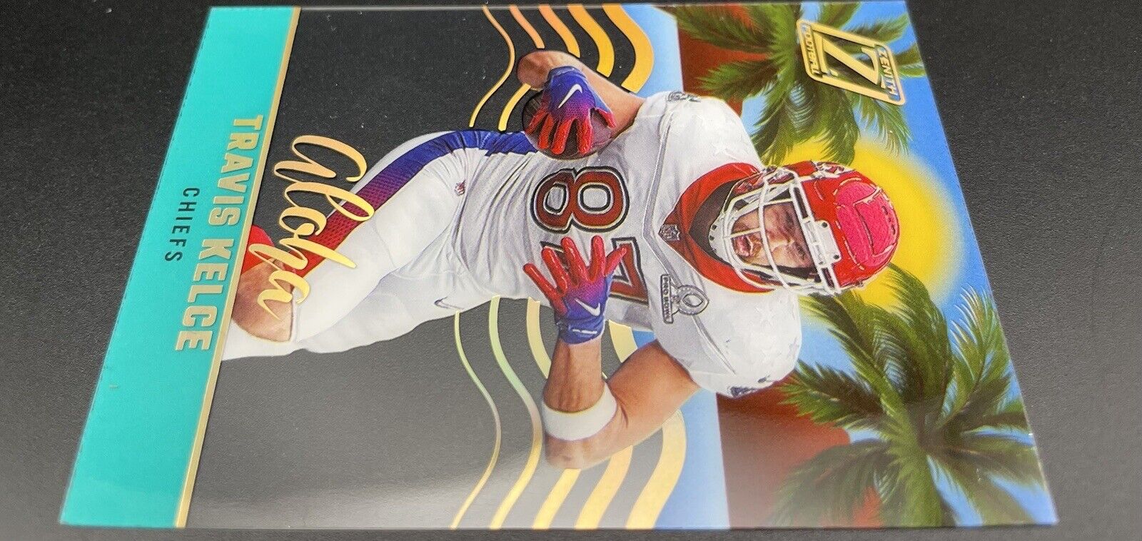 Travis Kelce 2022 Panini Zenith #AL-30 Aloha Kansas City Chiefs 