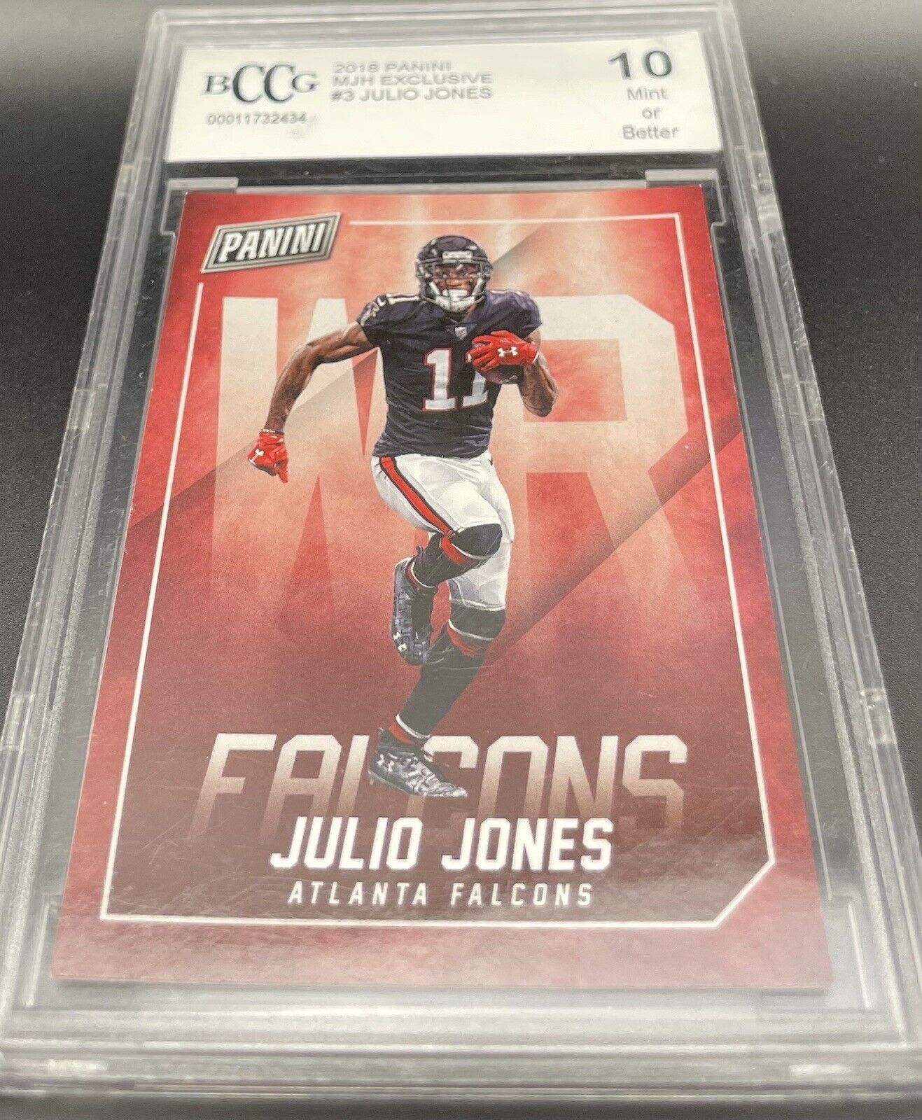 2018 Panini MJH Exclusive Julio Jones #3 BCCG 10 Atlanta Falcons HOF Graded Card