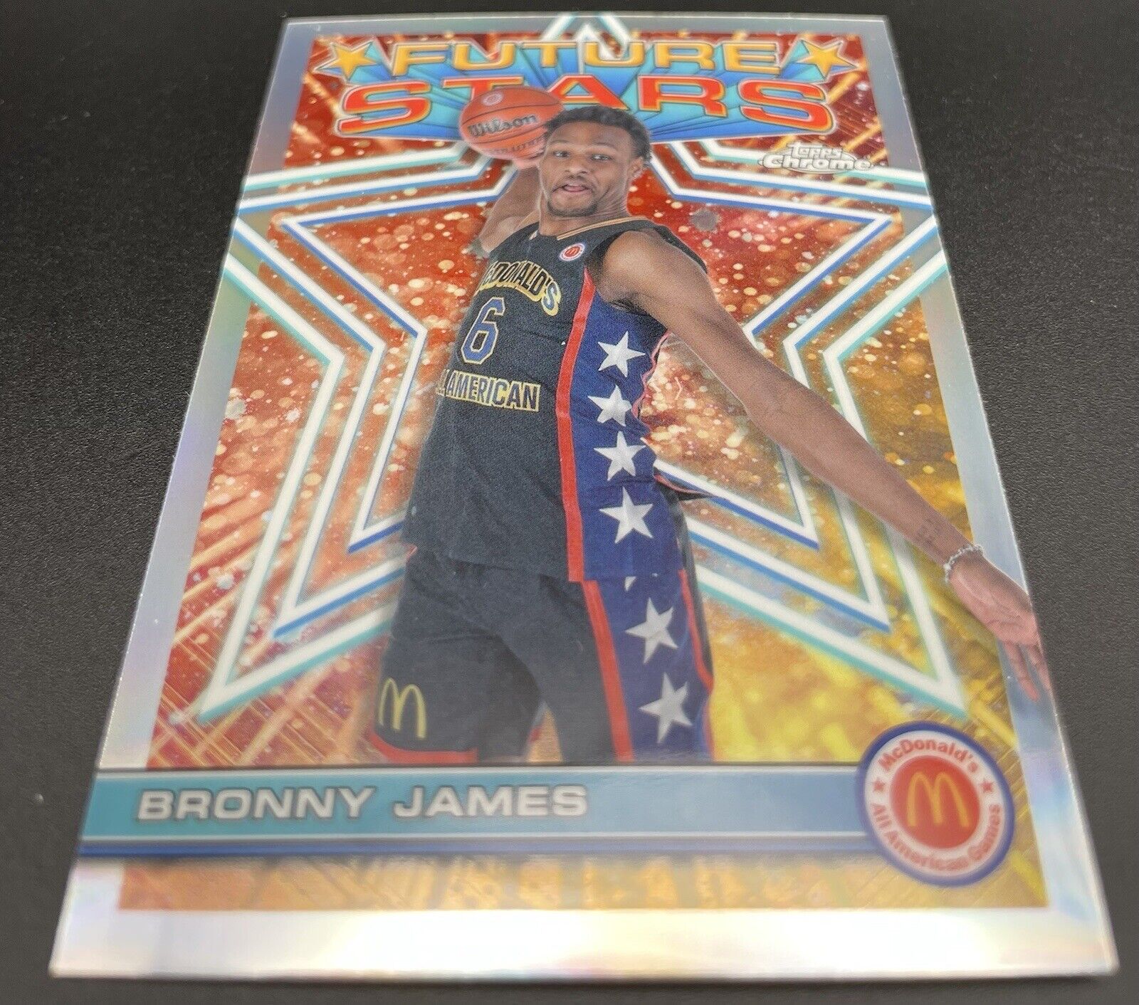 Bronny James 2023 Topps Chrome McDonald’s  All-American Future Stars #FS-10 Holo