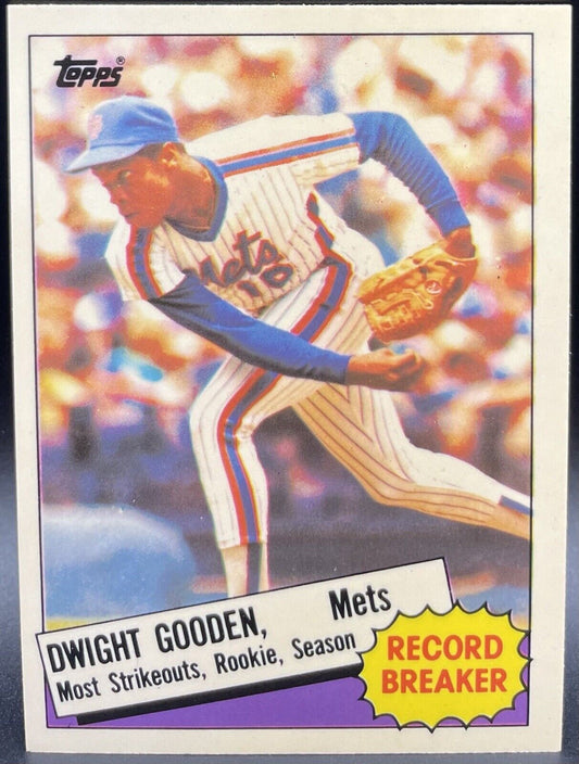 1985 Topps - Record Breaker Collector's Edition (Tiffany) #3 Dwight Gooden (RC)