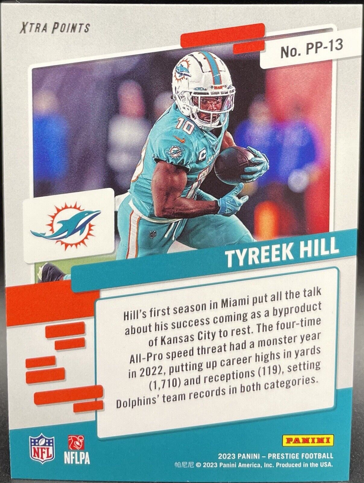 2023 Panini Prestige Tyreek Hill #PP-13 Prestigious Pros Miami Dolphins🔥