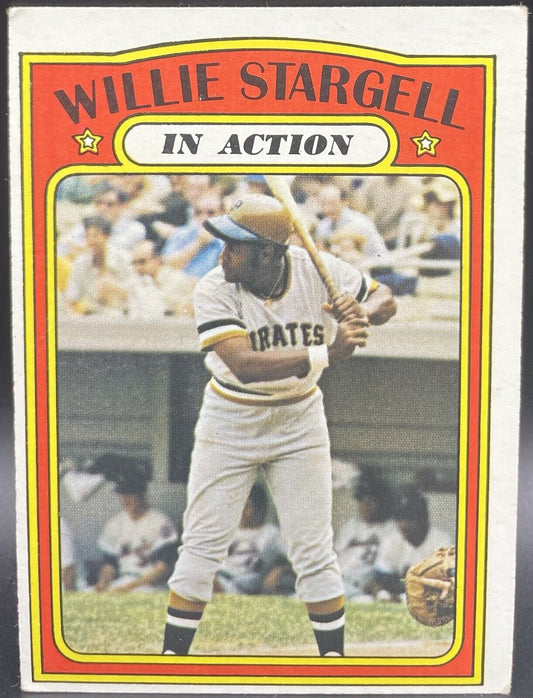 Willie Stargell 1972 Topps #448 In Action Pittsburgh Pirates