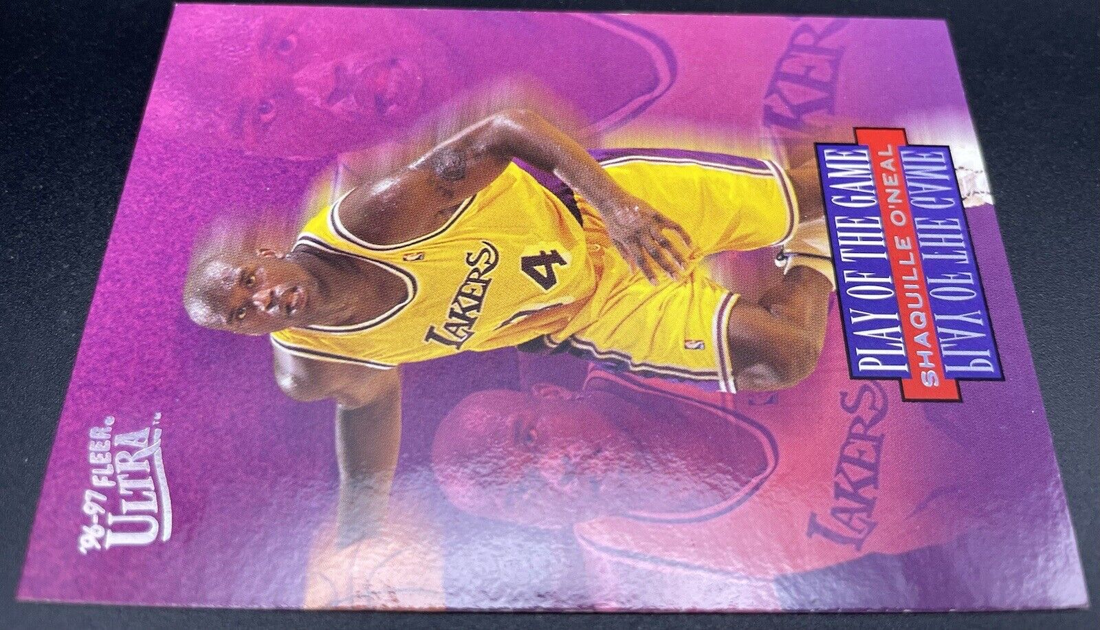 Shaquille O’Nneal 1997 Fleer Ultra #296 Player Of The Game LA Lakers Pink