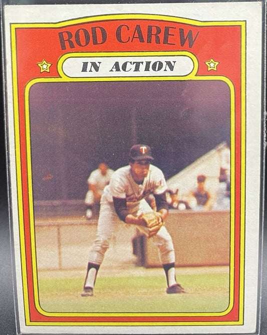 Rod Carew 1972 Topps #696 IN ACTION MINNESOTA TWINS 