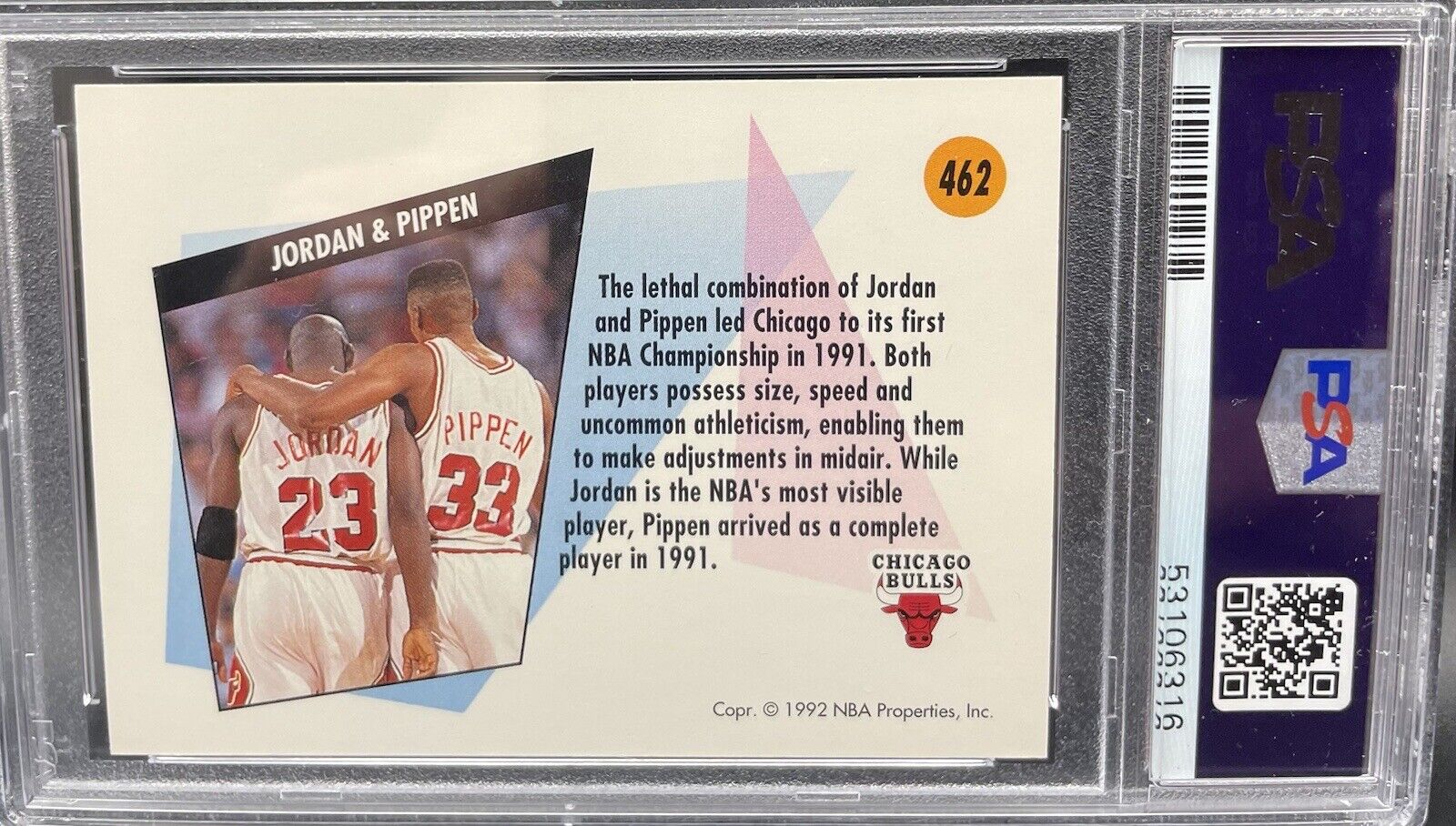 1991 Skybox Michael Jordan / Scottie Pippen  #462 Team Work Bulls 🔥🏀🔥
