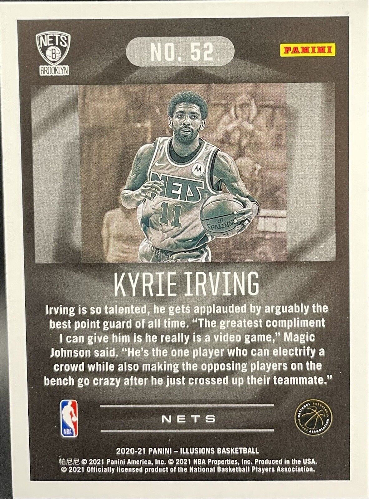 2020 Panini Illusions 52 Kyrie Irving  Brooklyn Nets  Basketball Card