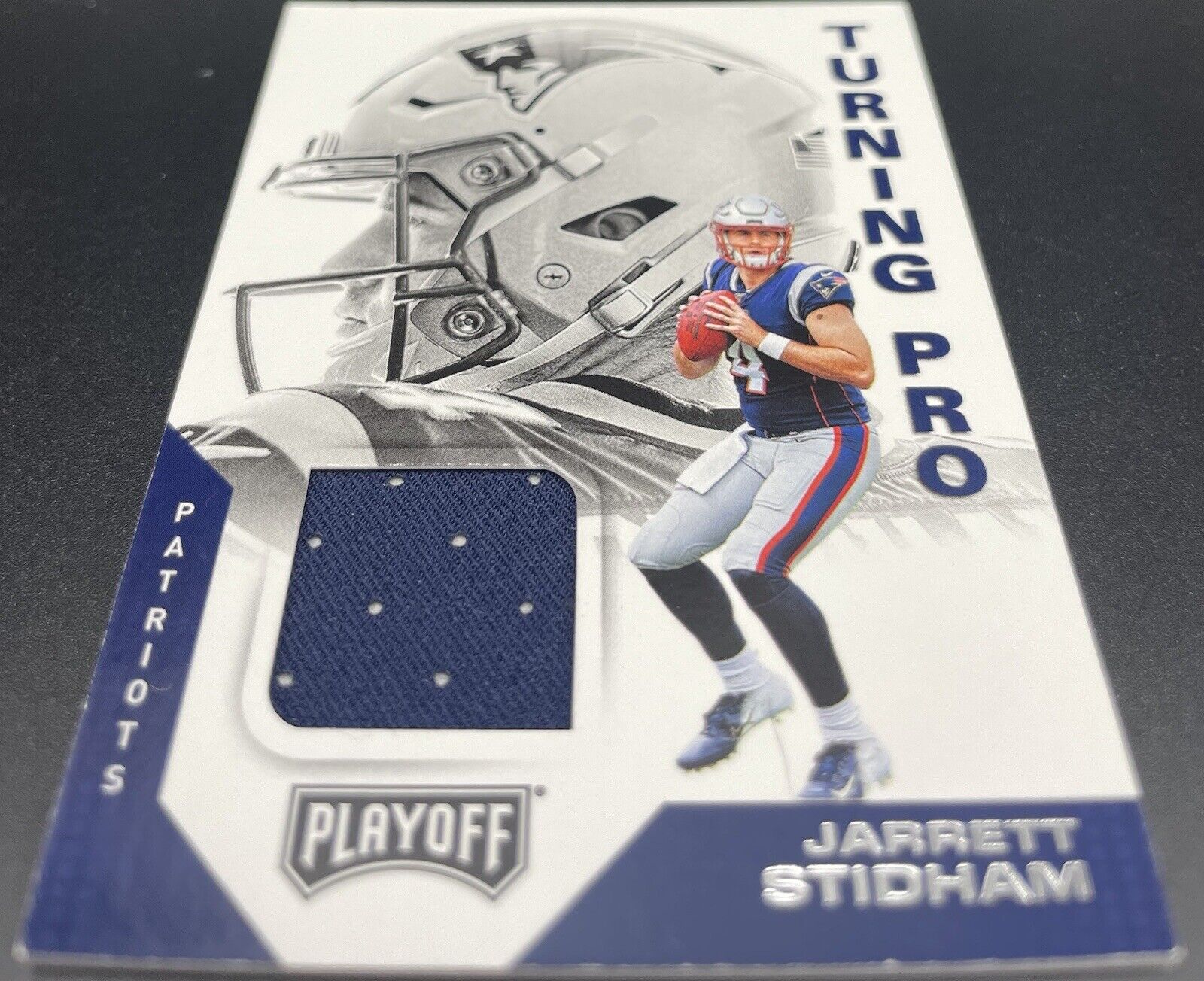 2019 Panini Playoff - Turning Pro Memorabilia #TP-17 Jarrett Stidham (MEM, RC)