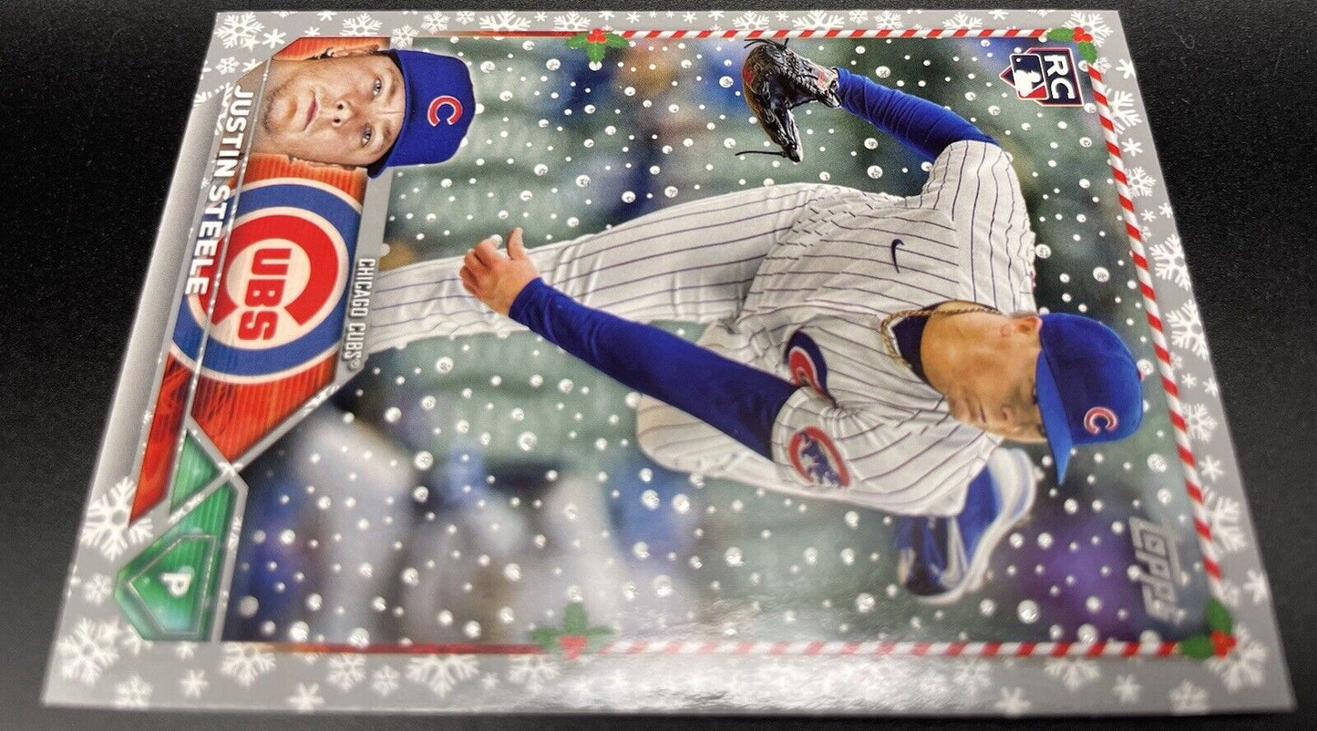 2023 Topps Holiday - Metallic #H191 Justin Steele (RC) Chicago Cubs￼