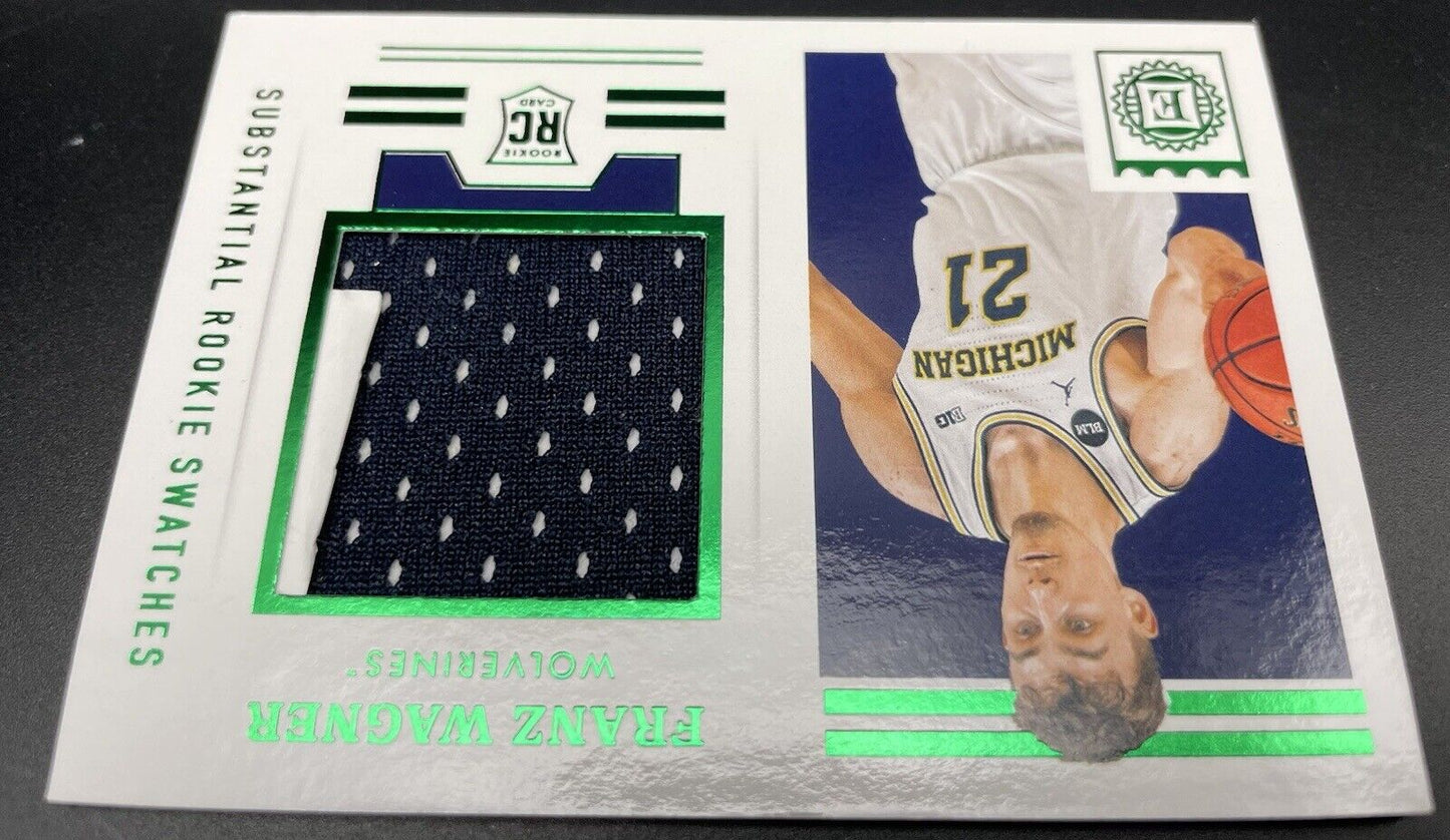 Franz Wagner 2021 Panini Chronicles Draft Picks #ESS-FW (RC) Patch Wolverines