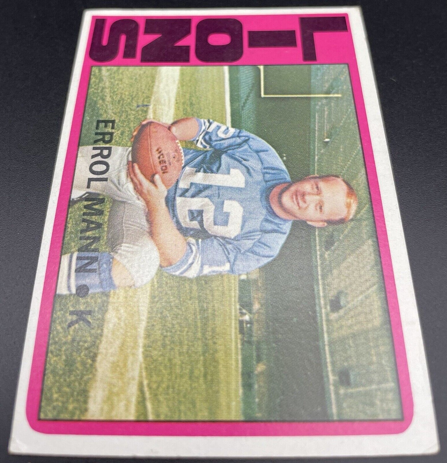 Errol Mann 1972 Topps #222 Detroit Lions