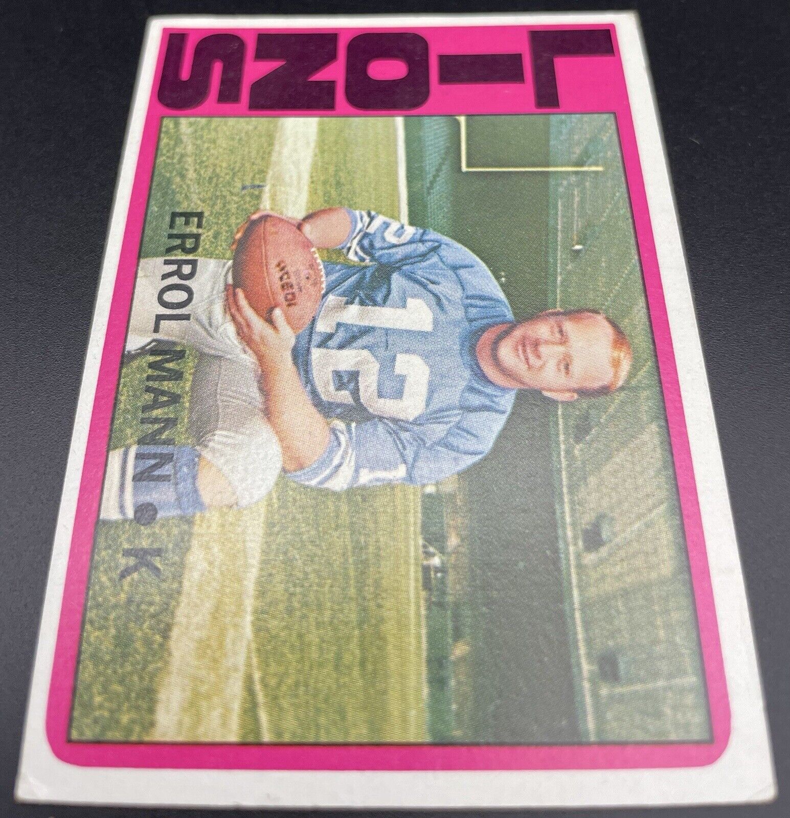 Errol Mann 1972 Topps #222 Detroit Lions