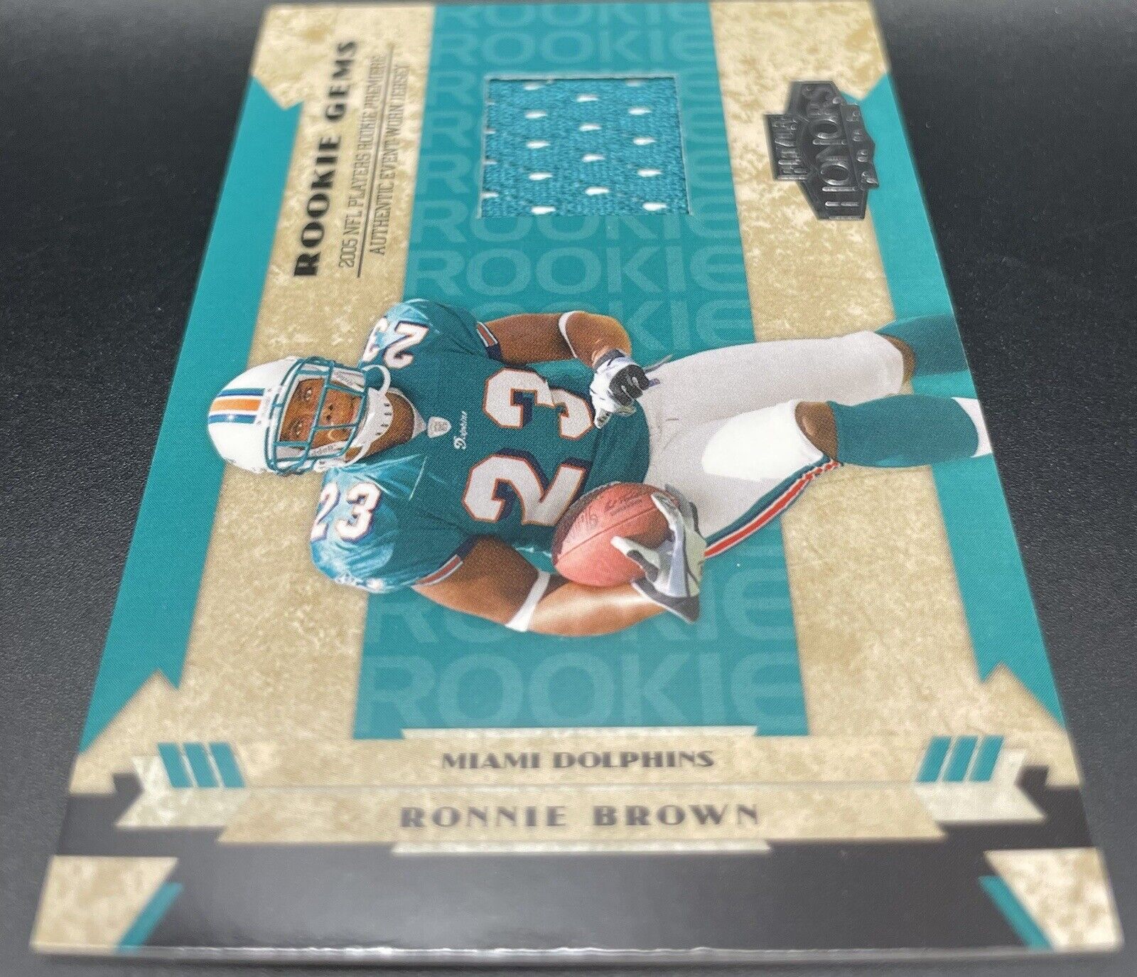 Ronnie Brown 2005 Donruss Playoff Honors #RG-221 Patch /750 RC Miami Dolphins